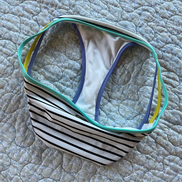 Victorias Secret Banded Push-Up Halter Top & Strappy Cheeky Stripe Bikini Bottom - Picture 9 of 10